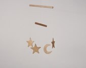 Stars and Moon Wooden Mobile