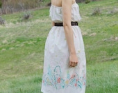 Vintage 70's Strapless Sun Dress ( Medium)
