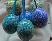 Hanging Magick Marbled Chicken Egg For Your Holiday Tree