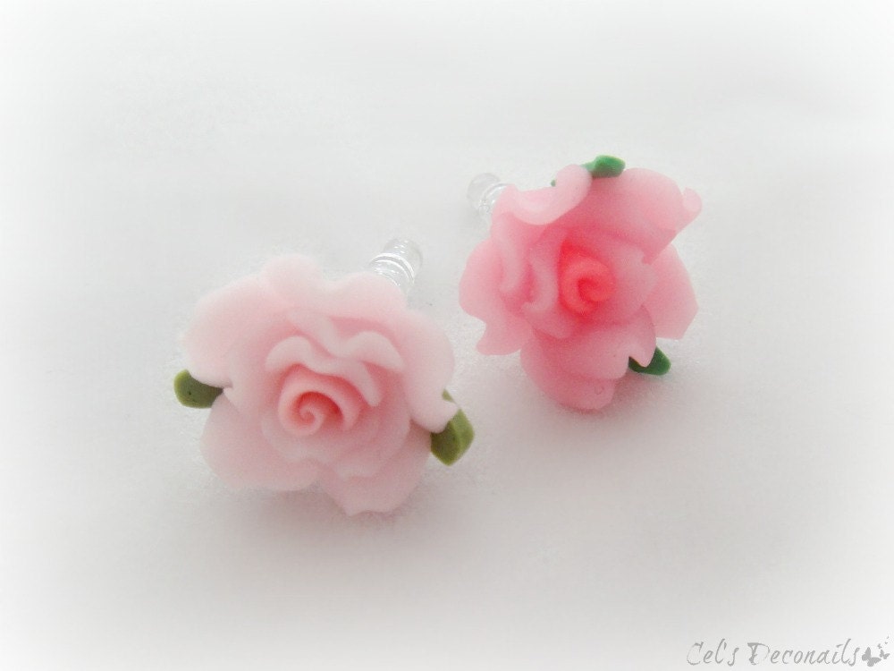 Pink rose iPhone dust plug for iPhone Smartphone, cute phone accessory