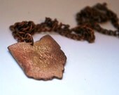 Ohio State Custom pendant Necklace-Get YOUR state personalized-COPPER jewelry