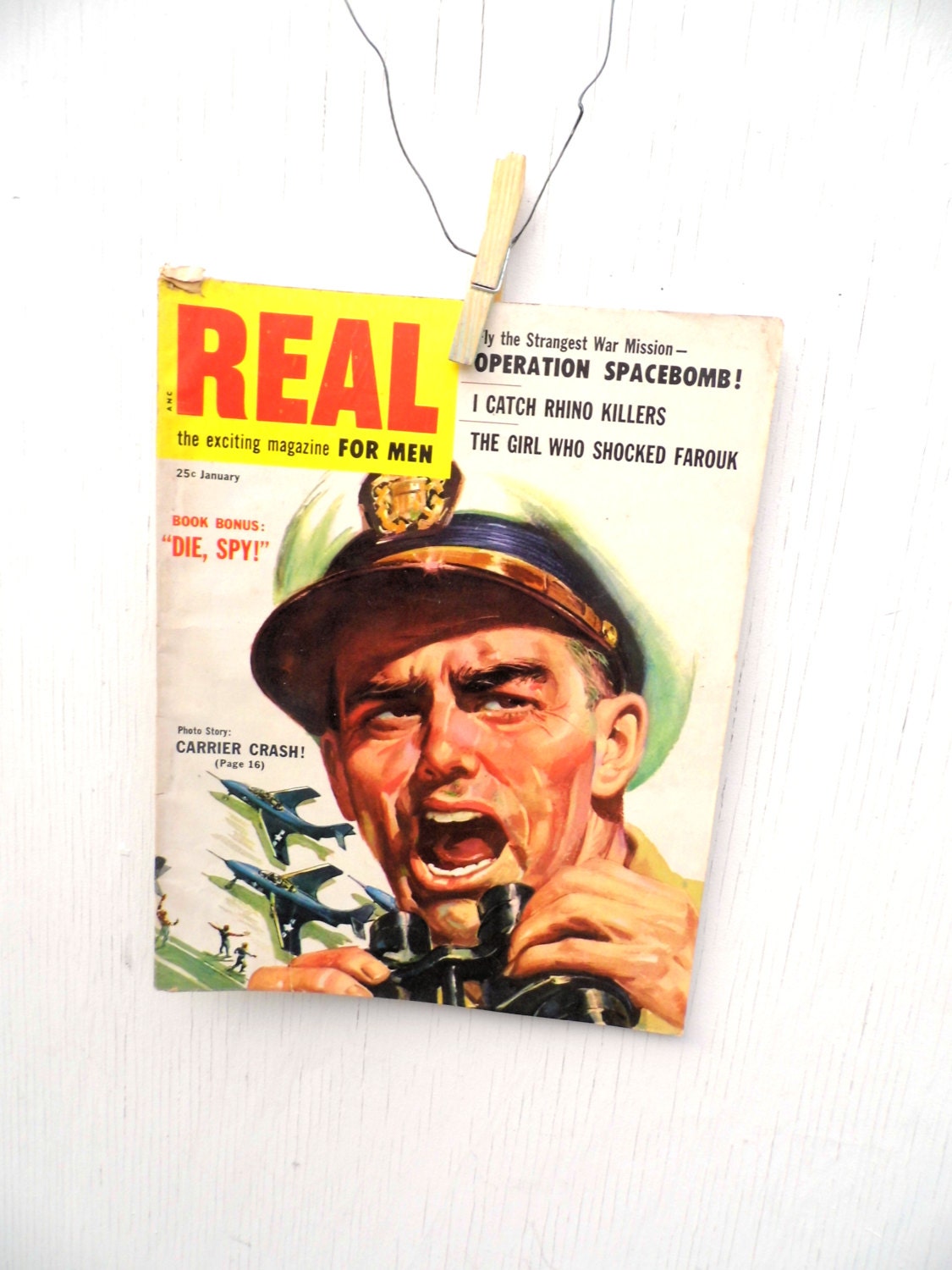 Real For Men Magazine, Real the Exciting Magazine for Men, Mid Century Ephemera, Mad Men Era, Atomic Age, 1950s