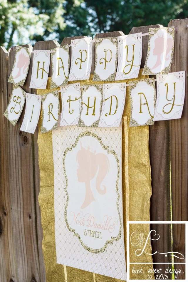 Princess Party Collection - Printable Party Banner - INSTANT DOWNLOAD Il_170x135