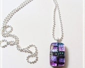 Dichroic Glass Purple Mistic Necklace