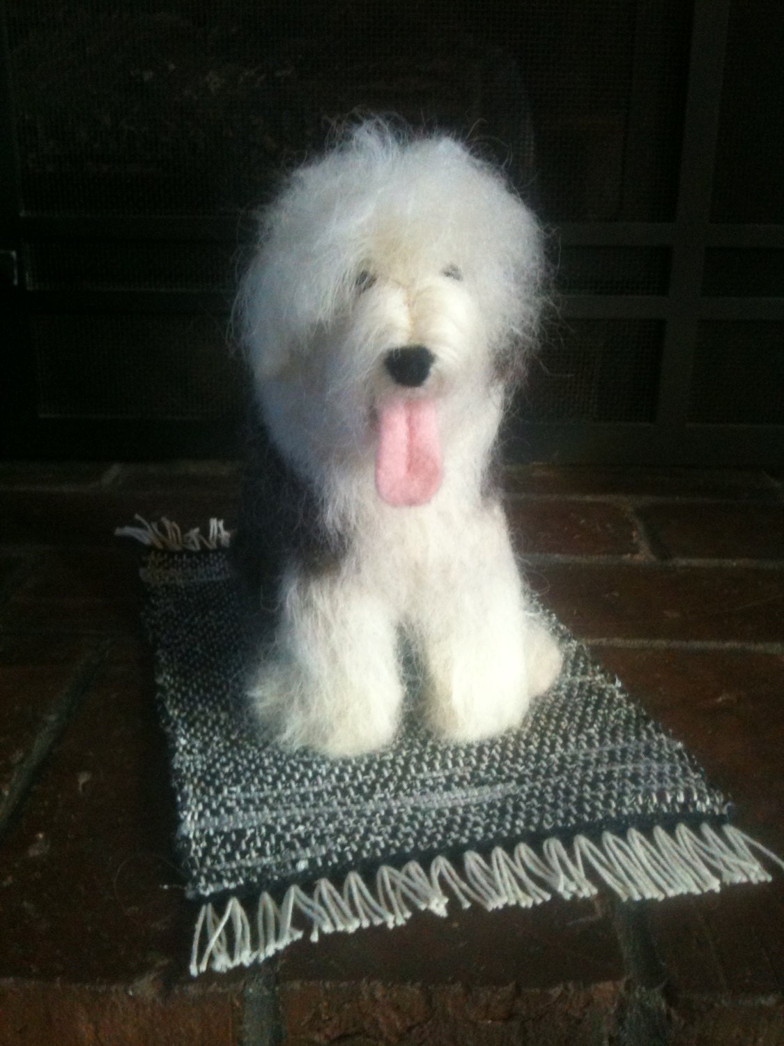 Needle Felted Wool Sculpture Old English Sheepdog