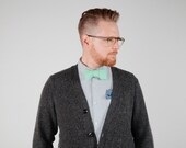Bow Tie Mint Green & White Polka Dot Cotton Bow Tie
