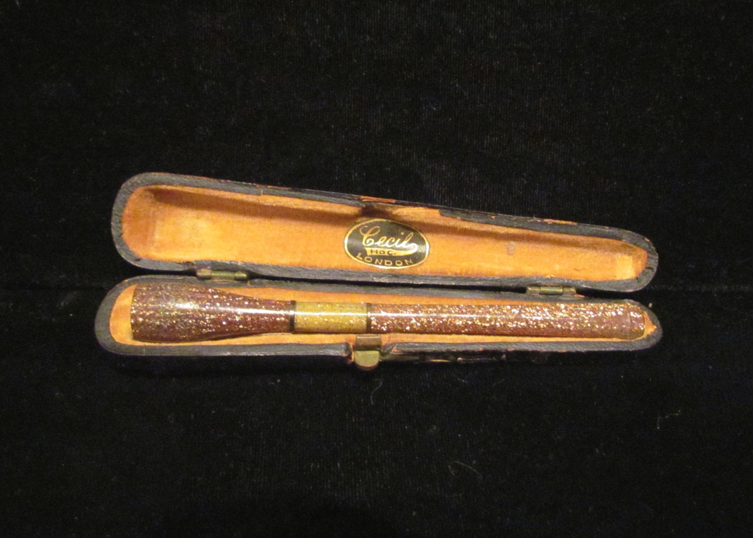 Vintage Bakelite Cigarette Holder Glitter Cigarette Holder Cecil Of London 1920's Cigarette Holder Complete With Original Case