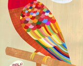Hello Parrot, 8"x10" art print