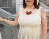 amber cocoa and brass with organic cotton cream jersey