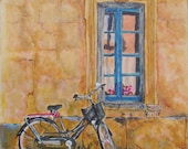 The Adventure Began At The Blue Window - Art Print - 8 x11