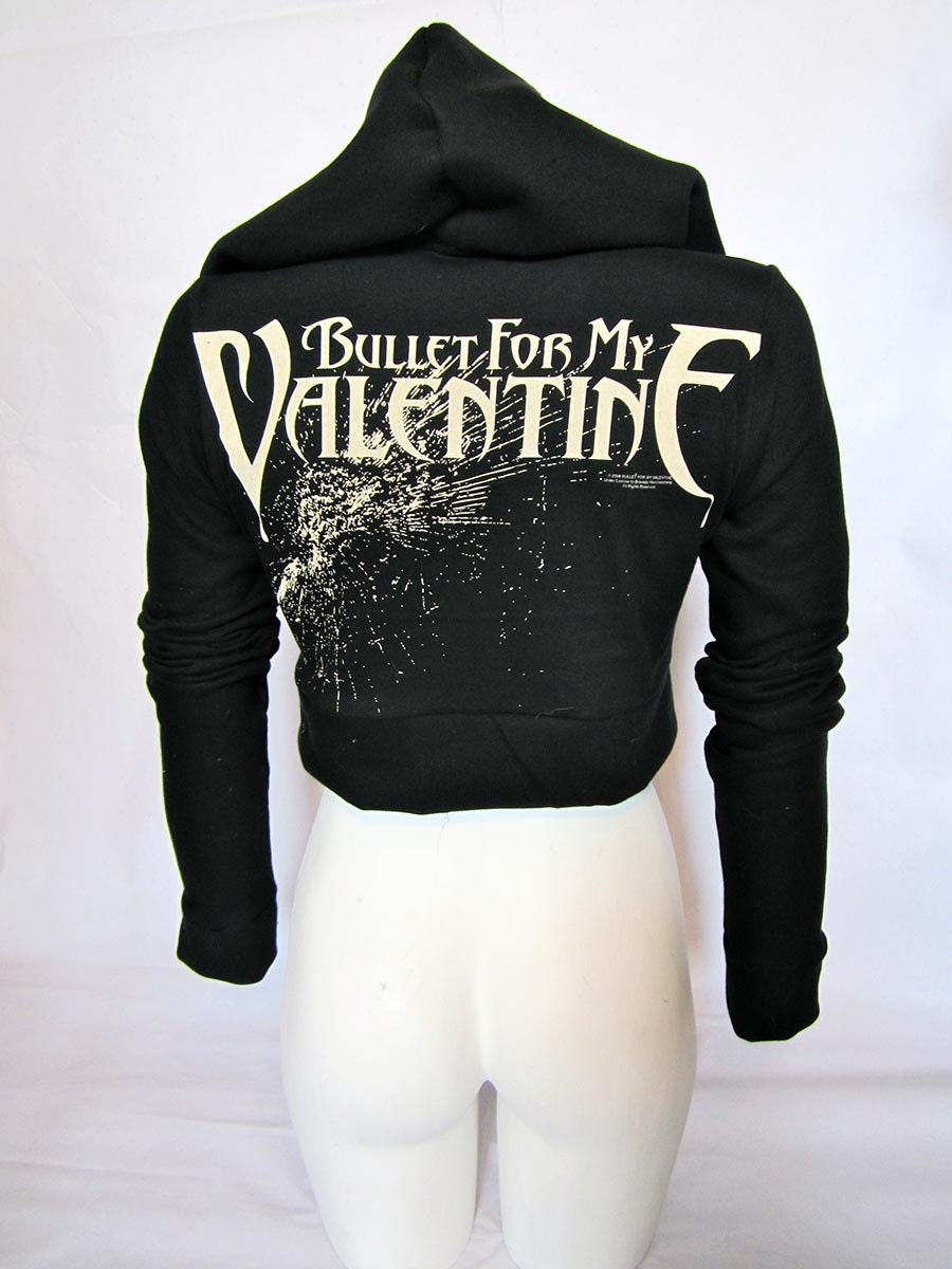 Bullet For My Valentine cropped zipper hoodie