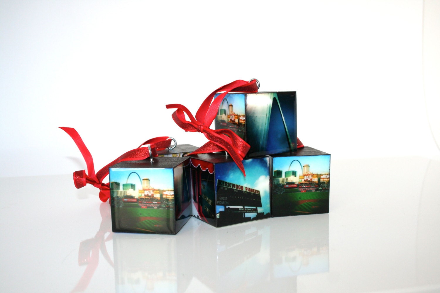 Custom order Reserved for C. Elia - Custom Personalized Photo Cube Handmade Ornament