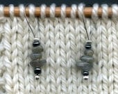 Knitting Stitch Markers Labradorite Snag Free Semi-Precious Stones Glass Beads
