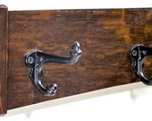 Arts and Crafts / Mission 30 Inch 5 Cast Iron Hook Coat Rack