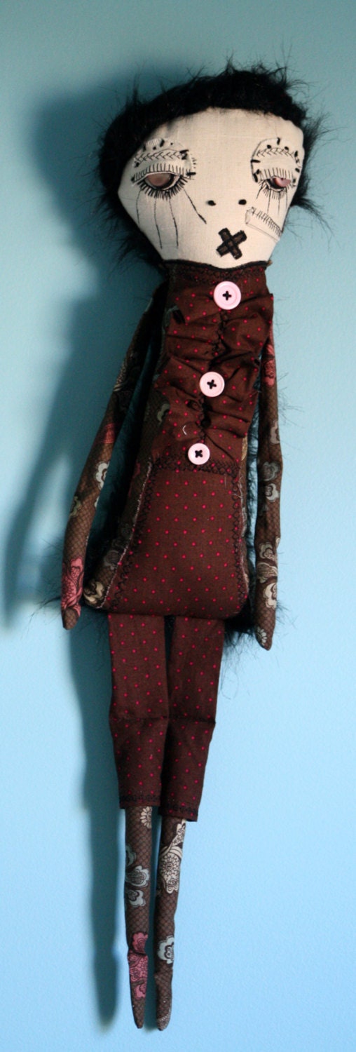 Staria the monster- Plush Art Doll- By ThEm DoLLz