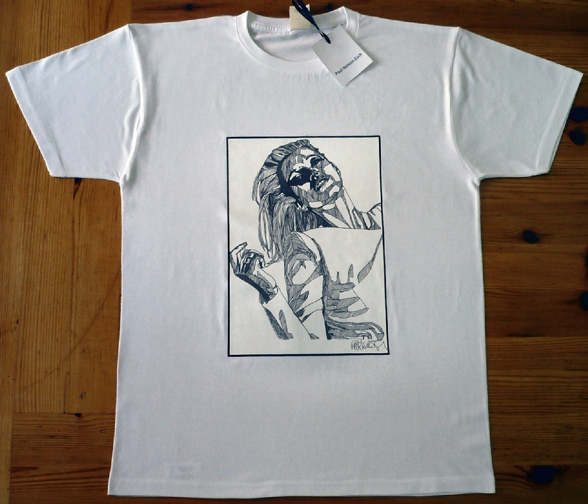T-Shirt - B&W Fashion Illustration - 'Kate' by Paul Nelson-Esch