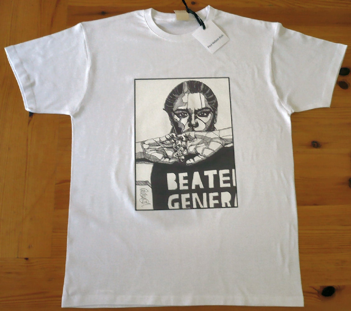 T-Shirt - B&W Fashion Illustration 'Beaten Generation' by Paul Nelson-Esch Drawing Art Illustration