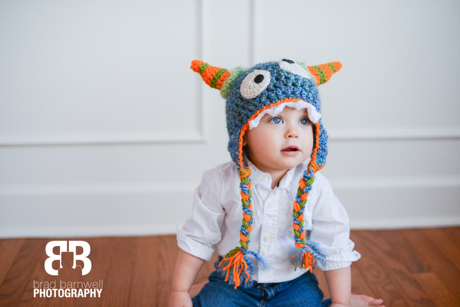 Baby Hat - Monster Hat - Baby Monster Hat - Halloween Costume - Baby Boy Hat - by JoJo's Bootique