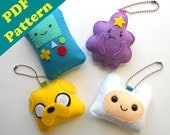 PDF PATTERN -  Adventure Time Keychain Set by Michelle Coffee (Digital Download)