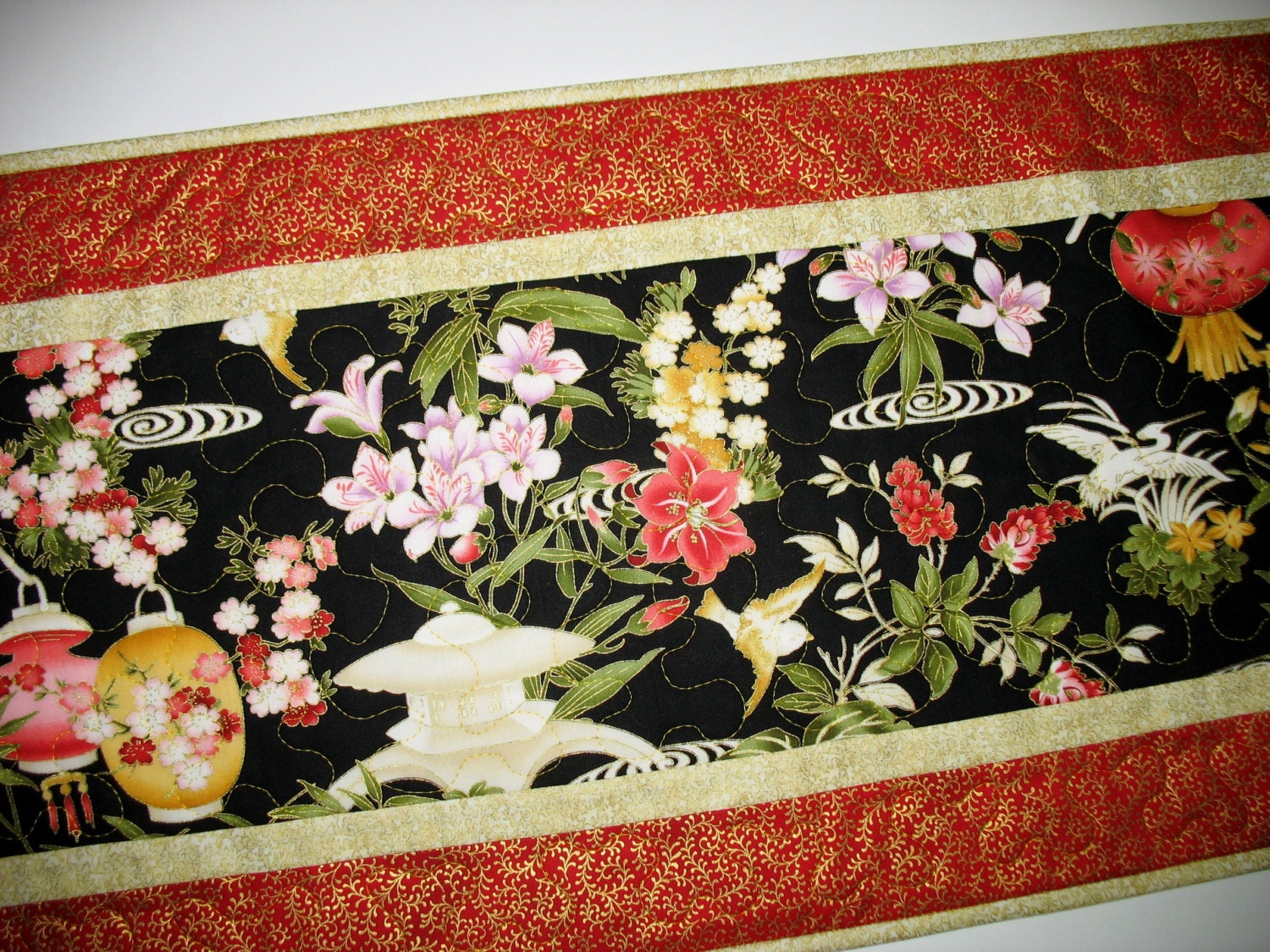 Floral Table Runner fabric from Timeless Treasures Lotus line