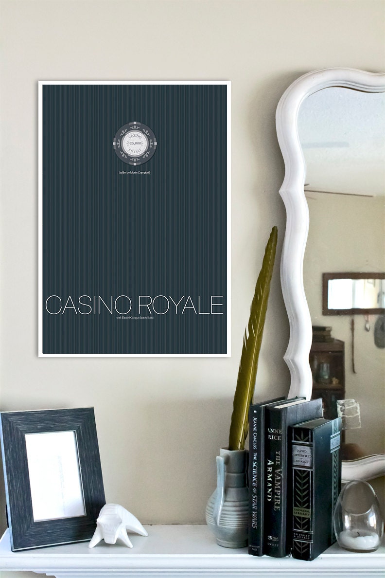 James Bond inspired Spy Film Print - 13x19 Casino Royale Movie Poster