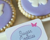 Butterfly Birthday Food Labels Place Cards - PRINTABLE Butterfly DIY blank Label - by anna and blue paperie
