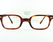 Vintage 60's deadstock Mb Optical "Corrie" tortoiseshell amber eyeglasses frames readers - FREE DOMESTIC SHIPPING