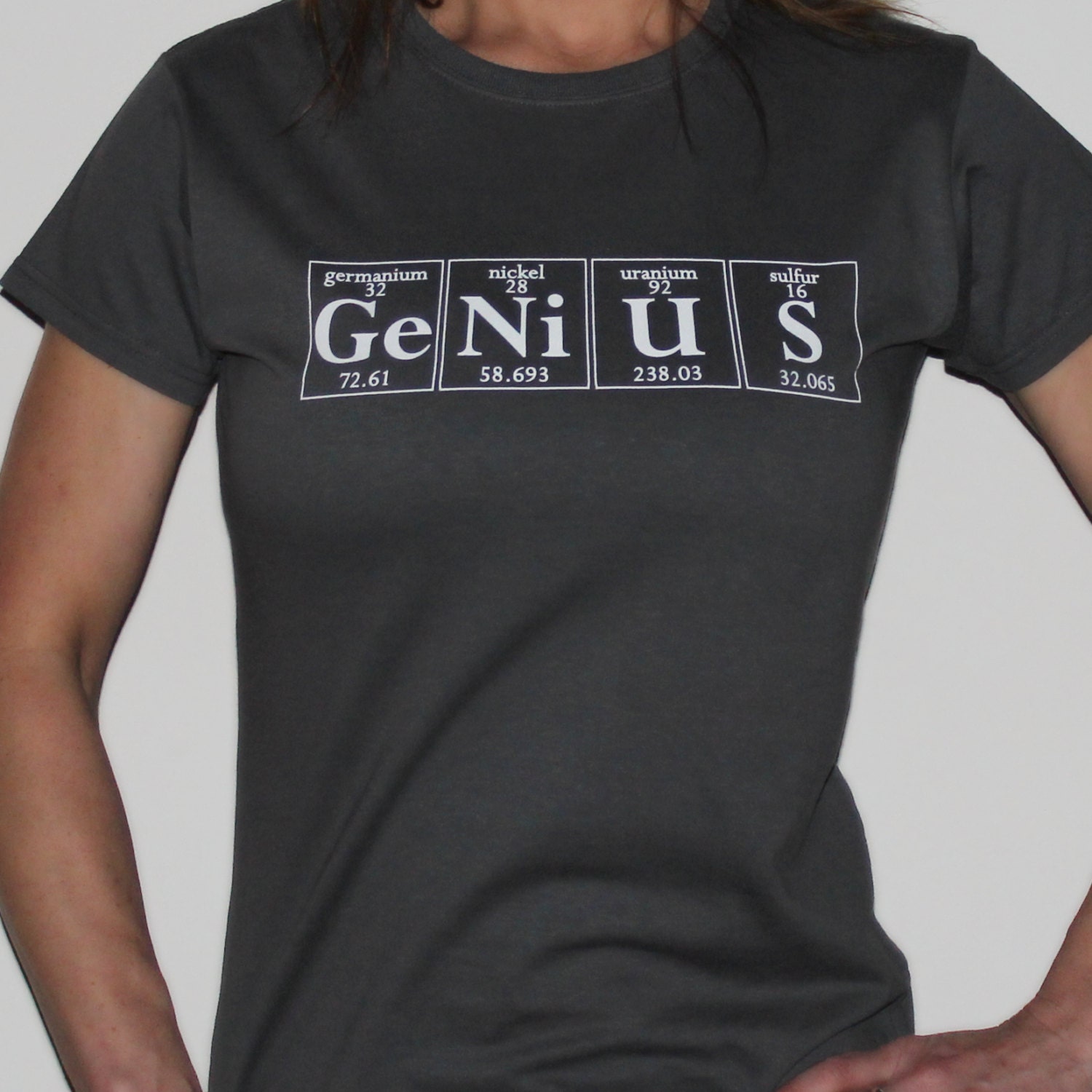 GENIUS Periodic Table Women's T-Shirt by Periodically Inspired - Geek Graduation Gift