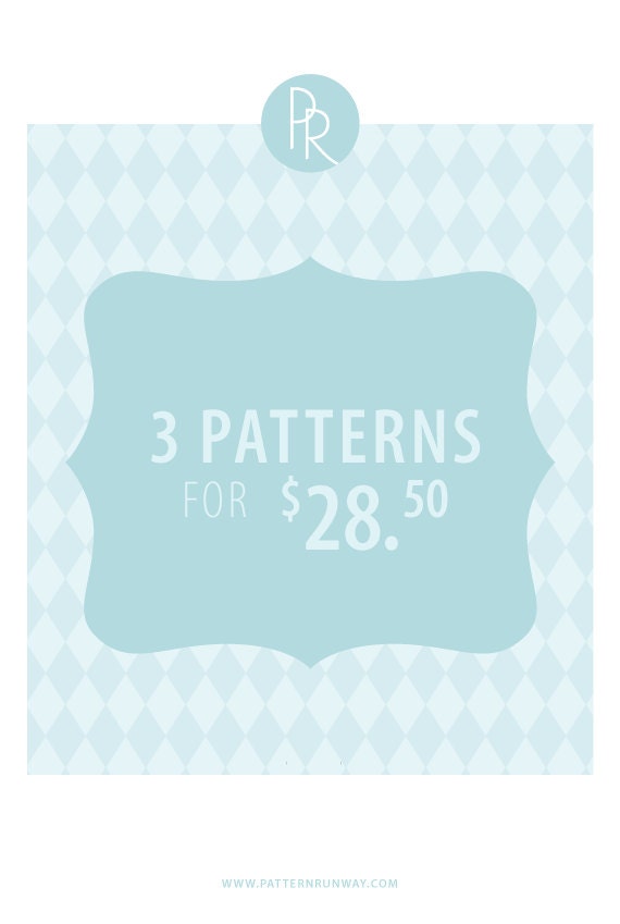 3 Pattern Bundle at a reduced price.