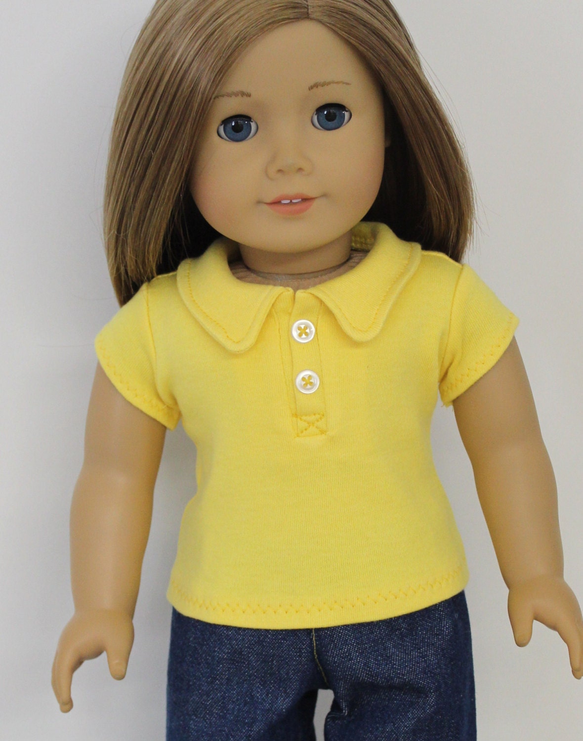 Short Sleeved Polo Shirt for American Girl/18" Dolls (Available in Many Colors)