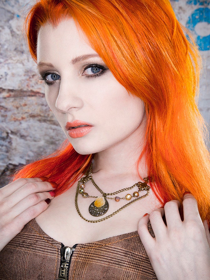 Citrine Dreams Necklace 16" - 18" Adjustable