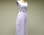 Vintage 1950s Wiggle Dress / 50s Floral Cotton Day Dress NWOT / Small - Medium