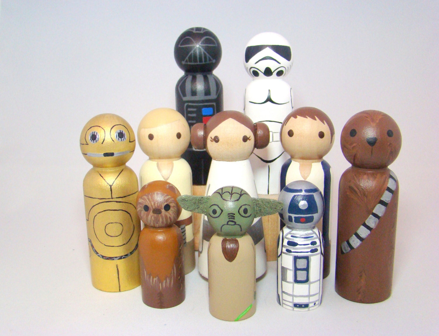 The Rebel Galactic Gang - Hand Painted Wood Star Wars (R) Play Pegs