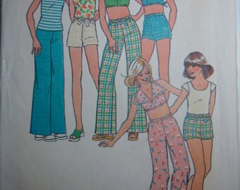 Simplicity 6952 Girl Pants Shorts Halter Top Pattern