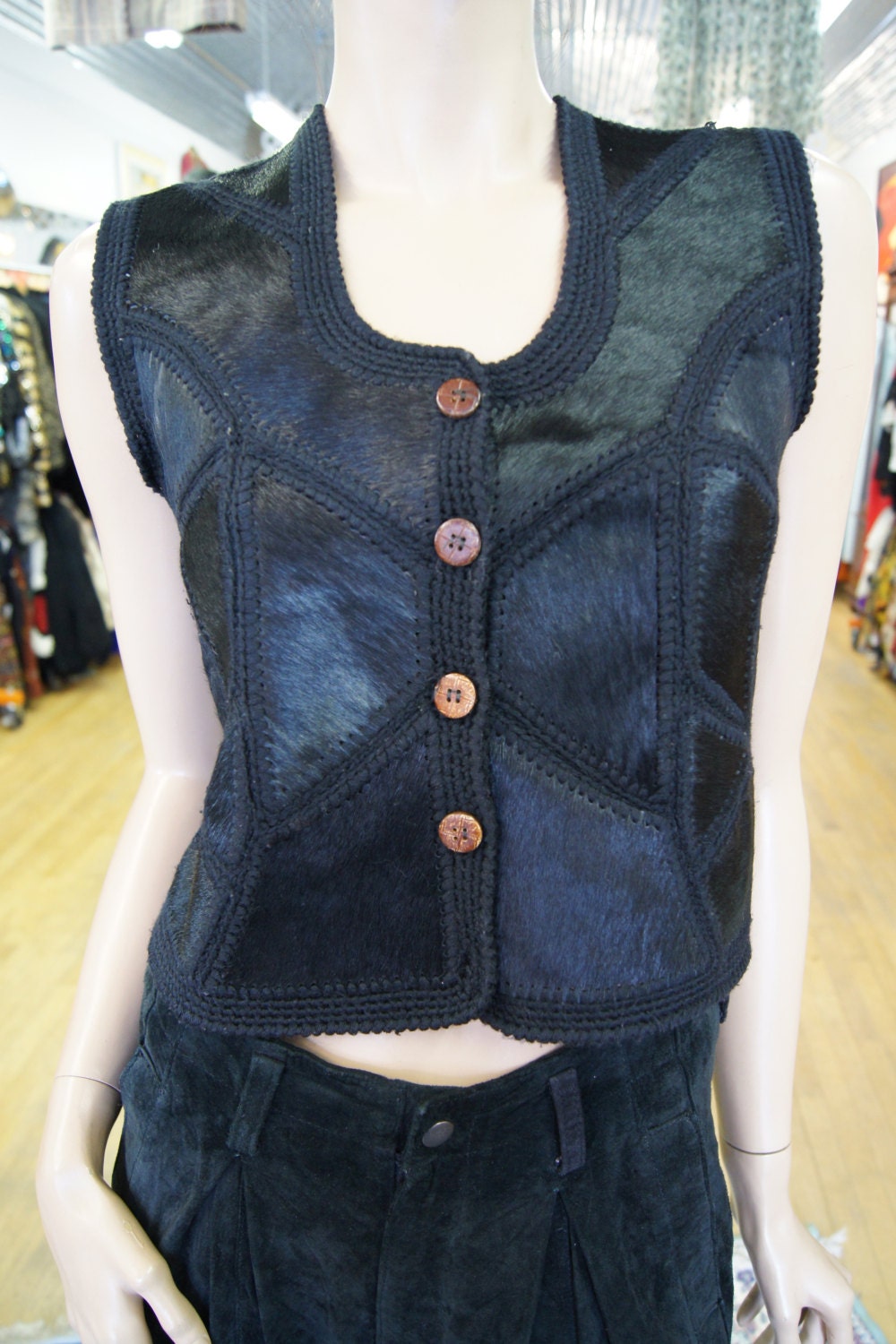 Pony Fur Vintage Vest