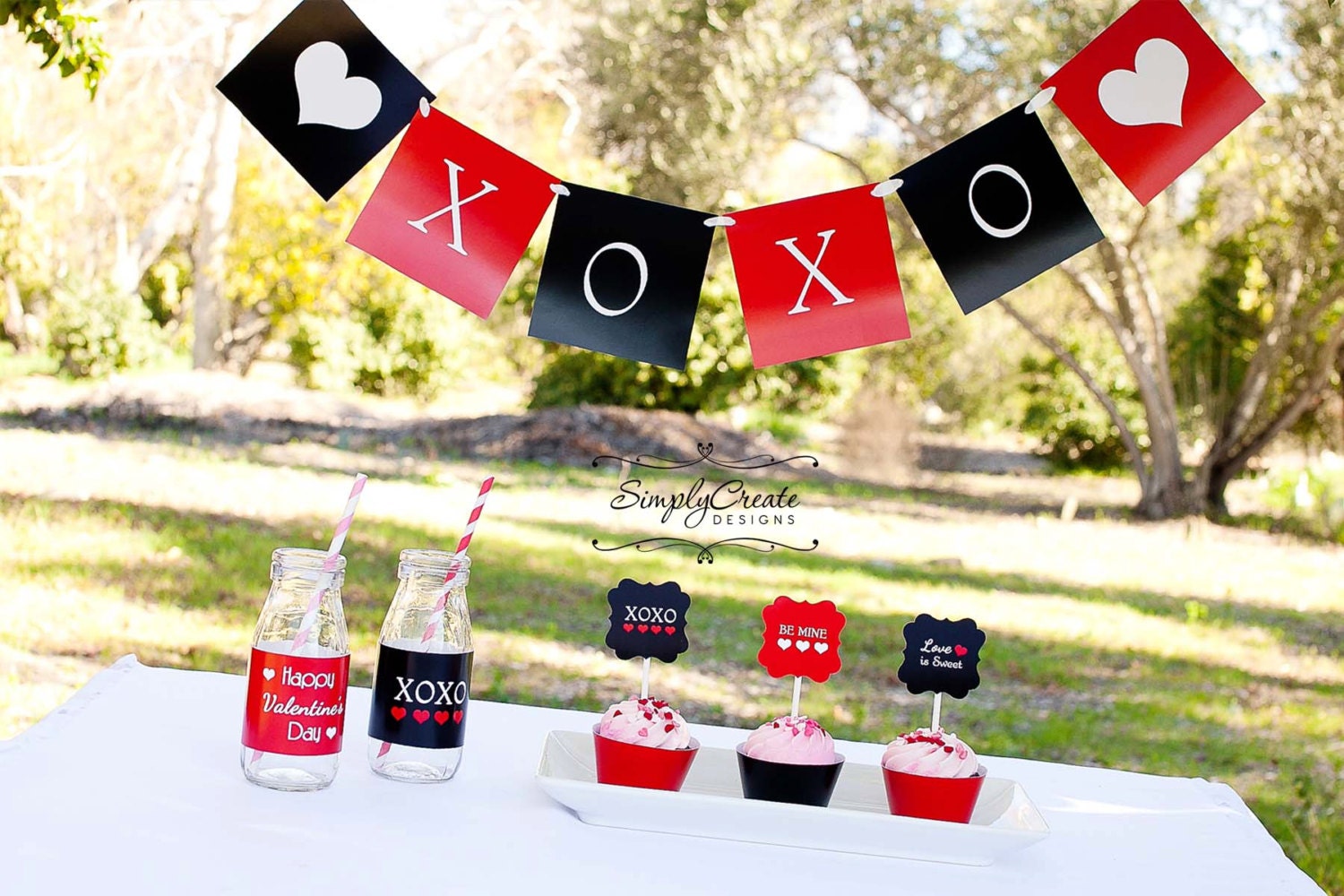 Valentine's Day Banner DIGITAL Files XOXO Il_570xn