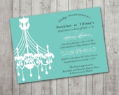 Printable Personalized Invitations- Breakfast at Tiffany's Inspired Collection