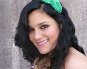 Green Flower Headband for Women, Hair Accessories for Teens Adults by Flower Couture