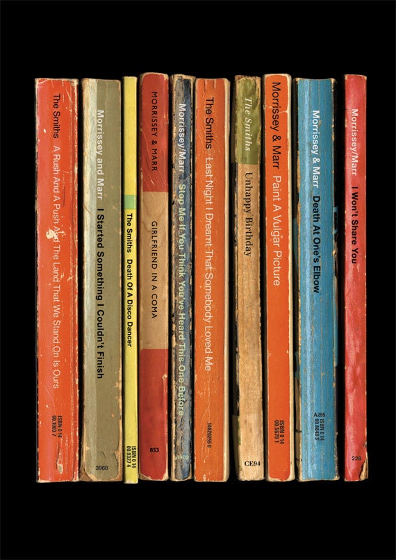 The Smiths 'Strangeways Here We Come' Album As Books Poster Print Morrissey & Marr Collected Works
