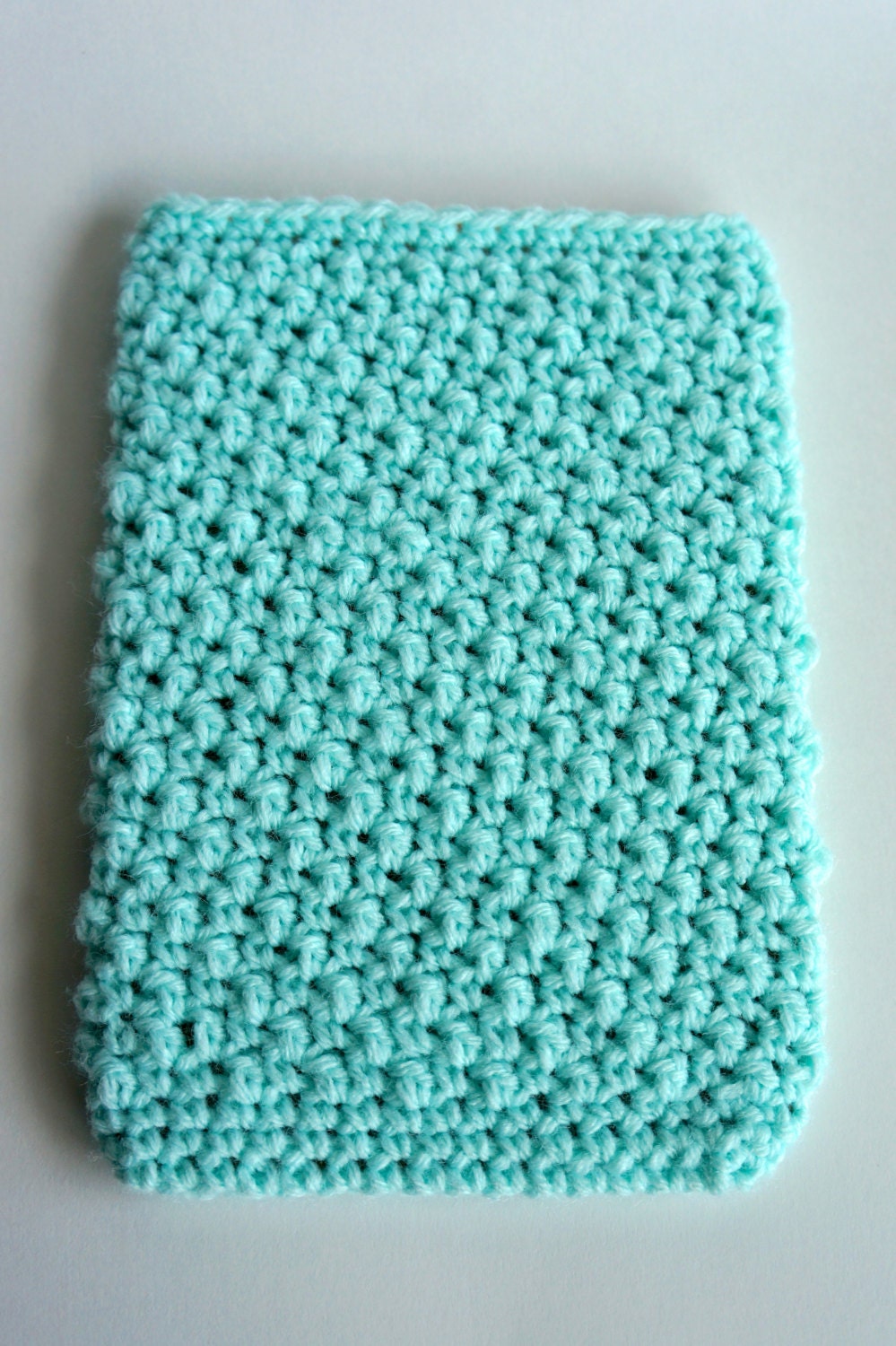 Mint iPad Mini Sleeve Hand Crocheted