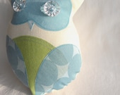 Owl Always Love You---Plush Owl Lovey in green and baby blue