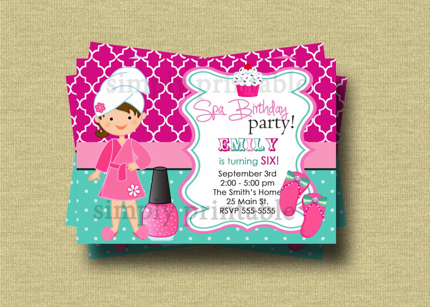Spa Invitation Birthday (Printable) Il_170x135