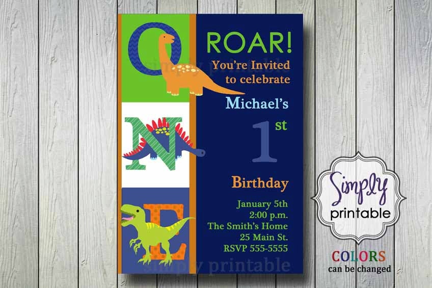Dinosaur Birthday Party Invitation Il_170x135