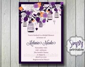 Purple Orange Birdcage Shower Invitation Il_170x135
