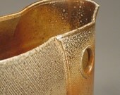 Salt Fired Rectangular Freestyle Vase, Brown