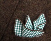 Pocket Square - Forest Gingham Cotton