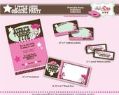 Little Miss Cowgirl Party - Printable Invitation, Thank You, Address and Return Labels