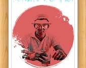 THOMPSON (Hunter S. Thompson) 8x10" Digital Illustration High Gloss Print by MOPS