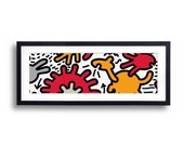 Whatzit 2 - Red Gold Modern Art Print