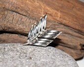 Antique Baratek Earring Repurposed Brooch Art Deco Silver